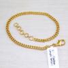 8+1"inch Brass Bracelet G - PBB999  18K Yellow Gold Plated Designer Cable Chain Bracelet